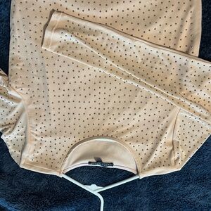 Haute Monde Tan Studded Long Sleeve Top